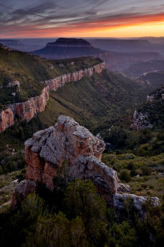 Steamboat Mountain At Sunset