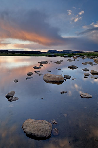 Sunrise Clouds Over Lake