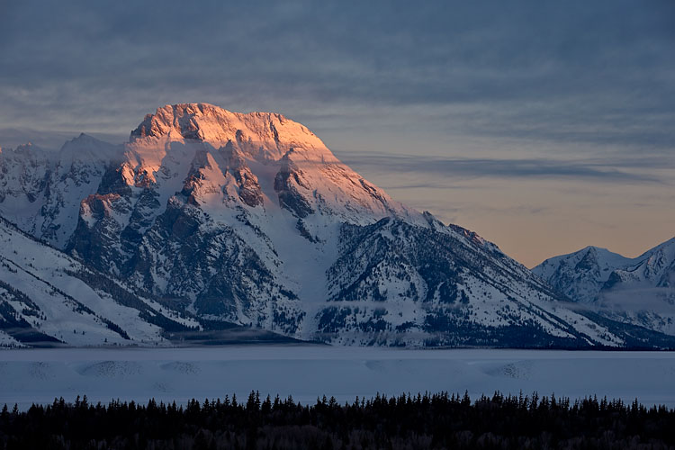 First Light On Mt. Moran